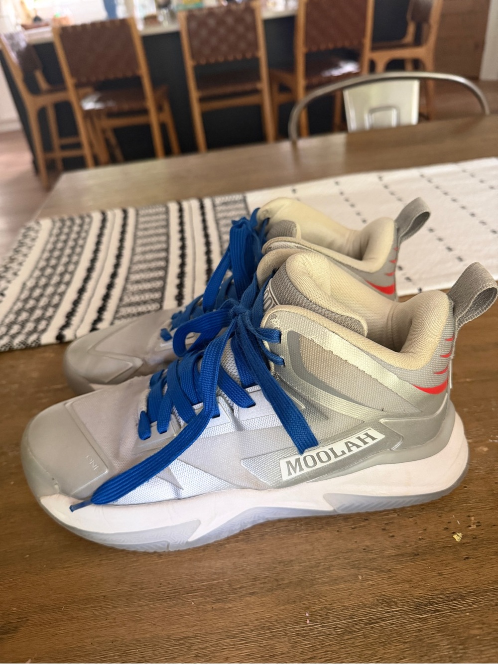 Moolah Kicks Women’s Basketball Shoes Gray Blue Size 8